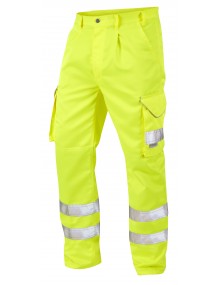 Leo Bideford Yellow Polycotton Cargo Trousers CT01-Y Clothing